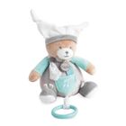 BABYNAT Peluche musicale BABY NAT' - Ours Polochon - Gris/Beige - Effets sonores