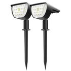 JARBO Spot Solaire Extérieur, Lumière Solaire de Jardin Etanche IP65,avec 3 Modes d’Éclairage,Blanc chaud,2 Pack