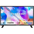 SCHNEI - SCHNEIDER TV LED HD 60cm - SCHNEIDER SCLED24HN100C - 1xHDMI - 2xUSB - DVB-T/T2 - Noir