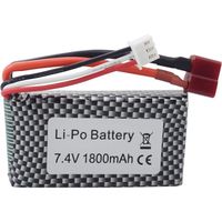 Batterie au lithium 7.4V 1800mah T-Plug pour WLTOYS A959-B A969-B A979-B K929-B 144001 RC - YUNIQUE FRANCE