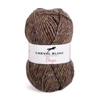 Laines Cheval Blanc - BAYA TWEED & SILVER fil à tricoter 50g - 53% laine 47% acrylique - Fil rayures