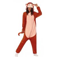 Costume de singe - FIESTAS GUIRCA - Modèle unisexe en polyester - Taille L - Marron