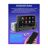 1Din 6.2 Pouces Screen CarPlay Android-Auto Radio Car Stereo Bluetooth MP5 Player 2USB FM Receiver Audio System la Host