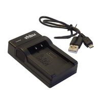 vhbw Chargeur USB de batterie compatible avec Sony Cybershot DSC-W80, DSC-W80HDPR, DSC-W85, DSC-W90 batterie appareil photo digital,