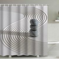 "Rideau de douche VIPITH， textile de qualité avec anneaux 120 x 200 cm - pierre du désert "