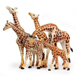FIGURINE - PERSONNAGE HGJGH 07 - Jouet de Simulation de Zoo solide pour enfants, Girafe, Modèle de mobilier du monde Animal sauvage