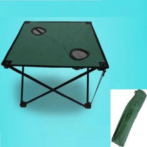 TABLE DE CAMPING Vert - Table pliante pour camping en plein air, table basse portable, gril Oxford, équipement de bureau léger