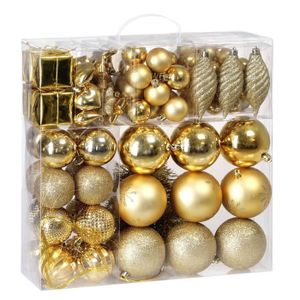 BOULE DE NOËL Lot de 103 boules de Noël or Décorations pour sapi
