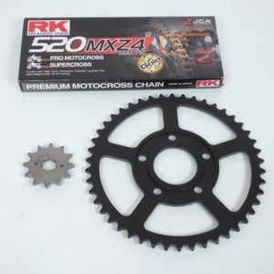 KIT CHAINE ULTRA RENFORCEE RK HONDA CM C 125 1992-1999 15X43 ACIER 
