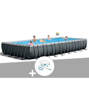 PISCINE Kit piscine tubulaire Intex Ultra XTR Frame rectangulaire 9,75 x 4,88 x 1,32 m + Kit d'entretien