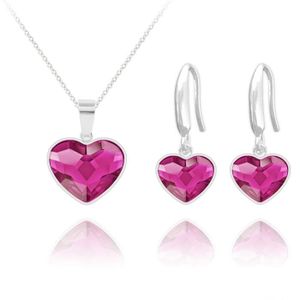 Parure Bijou Argent 925 - Collier Pendentif + Boucles D'oreilles Ajourées - Occasion