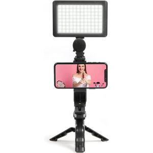 TRÉPIED Livoo - Kit vidéo vlogging, 3 mode d'éclairage, 10