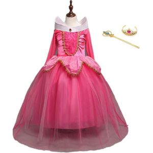 Robe de Princesse Aurore Fille Déguisement La Belle au Bois Dormant Robe Princesse  Fille Cosplay Halloween Anniversaire Costume Rose - Cdiscount Prêt-à-Porter