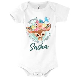 BODY Sasha | Body bébé prénom fille | Comme Maman yeux 