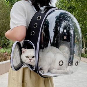 transparent pet backpack Sac cage de transport transparent pour chat et  chien couleur jaune à prix pas cher
