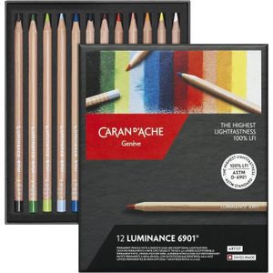 CRAYON DE COULEUR Caran d-Ache 6901.712 12pièce(s) crayon de couleur - crayons de couleur (12 pièce(s), Hexagonal)344