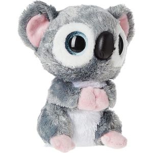 PELUCHE Peluche Koala Katy Le TY - 15 cm - Gris/Rose - Pou