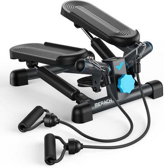 Mini Stepper Per Esercizi A Casa Con Fasce Di Resistenza - Capacità 150 Kg, Display LED