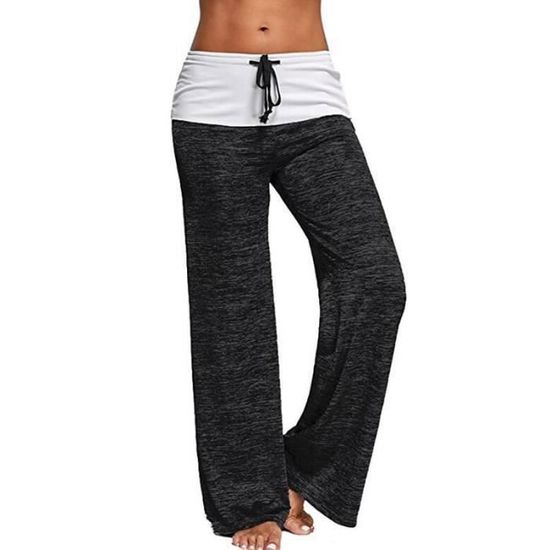 Pantalon Jogging Femme Taille Haute - Sweatpants Baggy En Coton Polaire Pour Sport Et Détente - 4