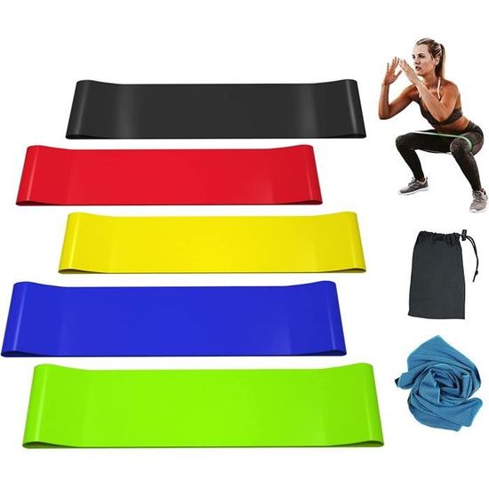 Bande Élastique Fitness, [Lot De 5] Bande De Résistance Élastique, 5
