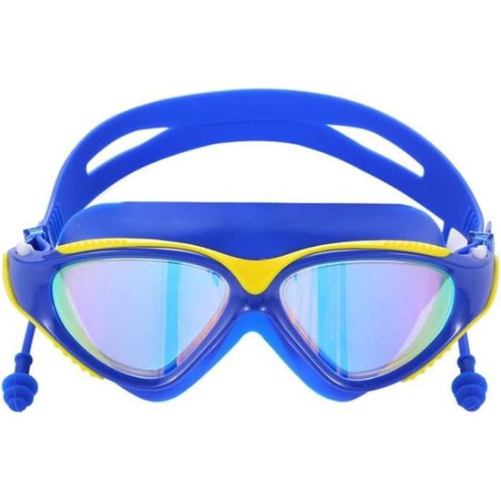 Lunettes De Natation Adulte – Anti-buée, Anti-fuite, Protection UV – Avec Bonnet Silicone, Bouchons D’Oreilles, Pince Nez, Étui Et 3 Ponts Nasaux