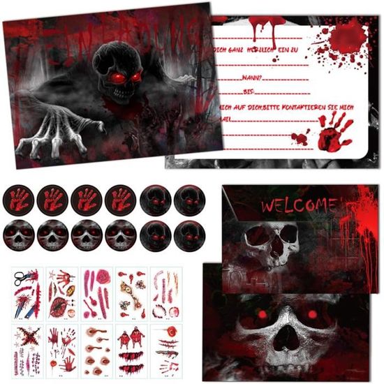Kit De 12 Cartes D'invitation 'Vieille Carte Au Trésor' - Pour Anniversaire Enfant, Chasse Au Trésor Pirate Ou Geocaching - Fabriqué En Allemagne