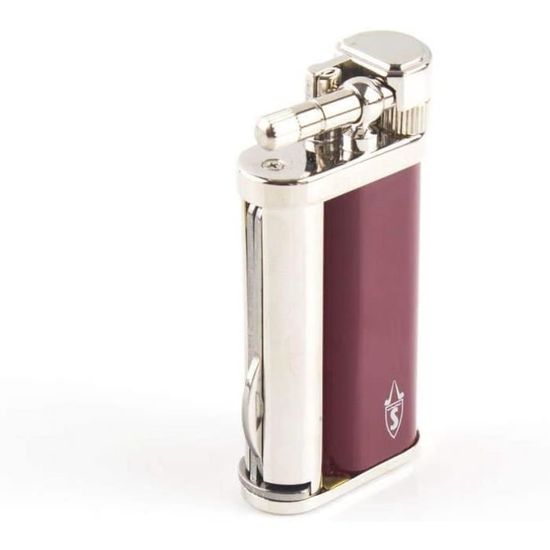 Briquet à Pipe Rechargeable – Avec Pierre Volcanique, Flamme Réglable, Design Coupe-vent Métallique | Briquet Torche Butane Portable