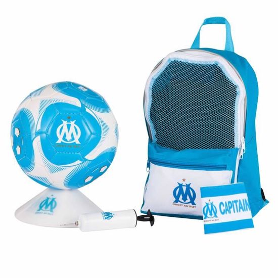 Football kit enfant OM - Ballon sac pompe brassard - Collection officielle  OLYMPIQUE DE MARSEILLE Noir - Cdiscount Sport