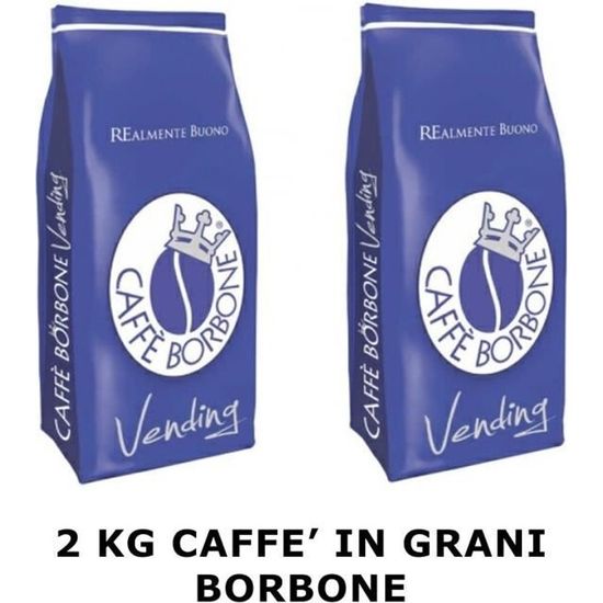 2x Caffè Borbone - Grains de café Blue mélange Pack 1 kg - Cdiscount Au  quotidien