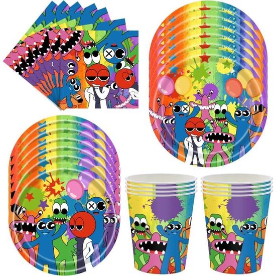 Vaisselle Anniversaire Smiling Critters 41 Pièces - Service Pour 10 Invités Avec Assiettes, Tasses, Serviettes Et Nappe