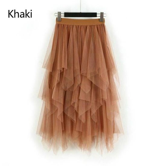 Jupe Tulle Femme Vintage - Multi-couches Tutu Élastique Taille Haute