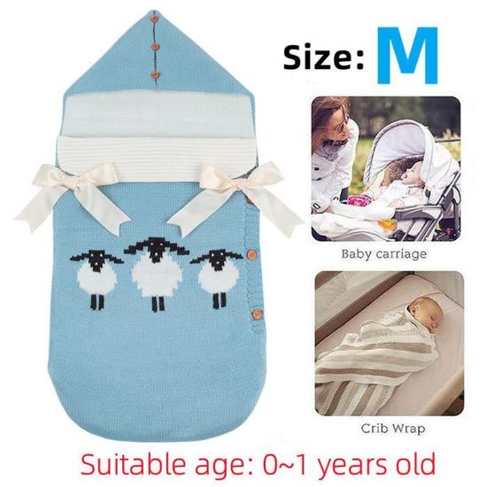 3 Couvertures Emmaillotage Bébé 0-3 Mois - Coton Bio, Réglable, Cadeau Naissance