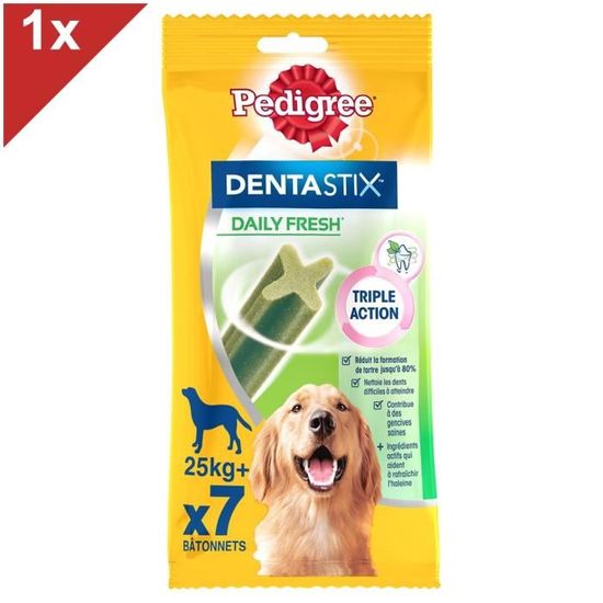 PEDIGREE Dentastix Fresh Friandises à mâcher grand chien 7 sticks dentaires(1x7)