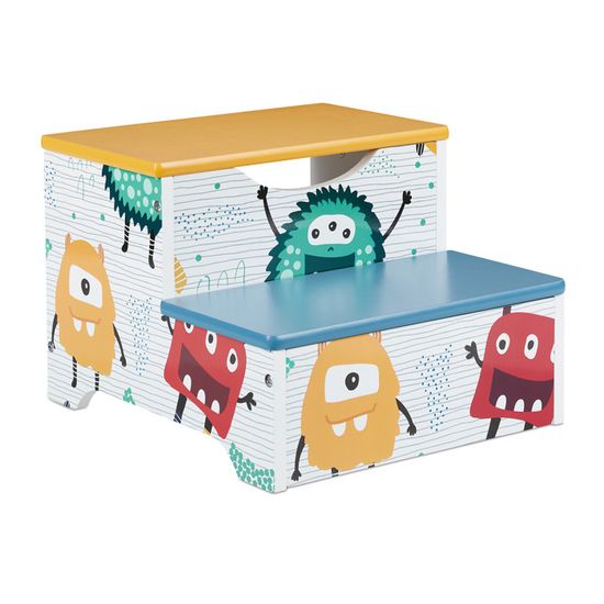 Marchepied Enfant 2 Marches Maliton - Tabouret Antidérapant Avec Anneau D'assise, Multifonction, Pour Salle De Bain Et Cuisine
