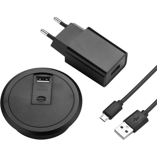 Chargeur Sans Fil Wlc-03 (Noir, 73 Mm) Chargeur De Bureau Usb Avec