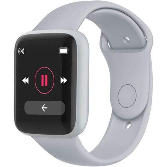 Montre Intelligente 44mm Avec 2 Bracelets Silicone - Tracker Santé Et Fréquence Cardiaque