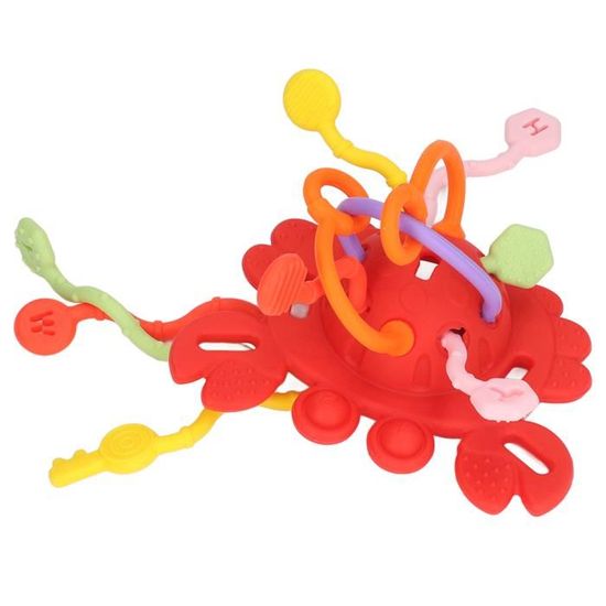Jouet Sensoriel Montessori Pour Bébé 6-18 Mois - Corde à Tirer Silicone + Fleurs ABS - Éveil Motricité, Dentition (cadeau Noël)