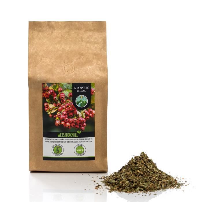 Thé d'aubépine (250g), aubépine coupée, séchée en douceur, épine de haie 100% pure et naturelle pour la préparation de thé, tisane