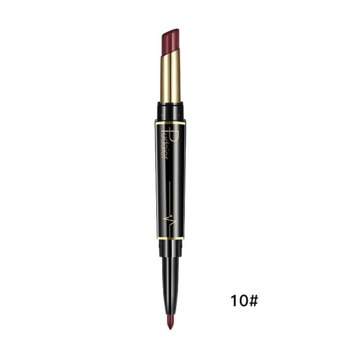 Crayon de bâton de crayon à lèvres imperméable à double extrémité durable Lipliner 16 couleurs Buonege 2908