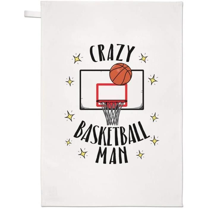 Fou Basketball Homme Thé Serviette Plat Tissu