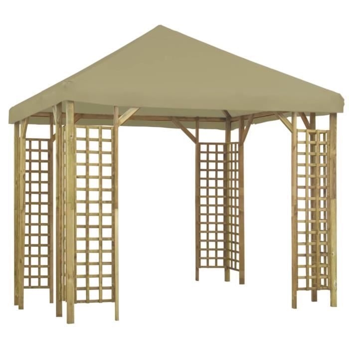 Tonnelle de Jardin Barnum - Belvédère 3x3 m Beige