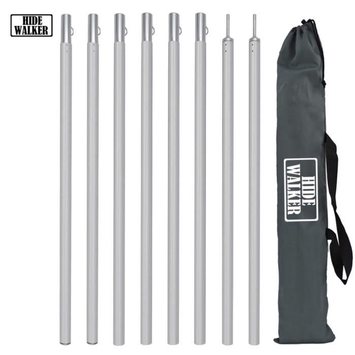 Tente,Barres de Support d'auvent en aluminium réglables,avec sac de rangement,tiges de Support légères pour - Type 1 pair 2m pole