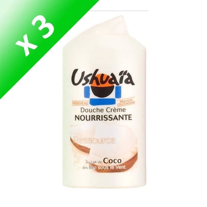 USHAIA Douche coco - 250 ml (Lot de 3)