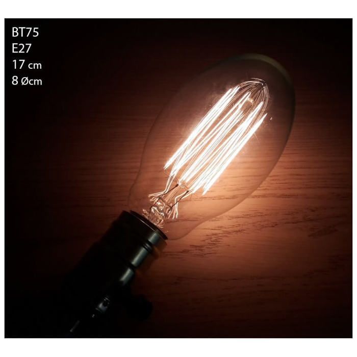Lampe vintage bulb Edison E27 BT75