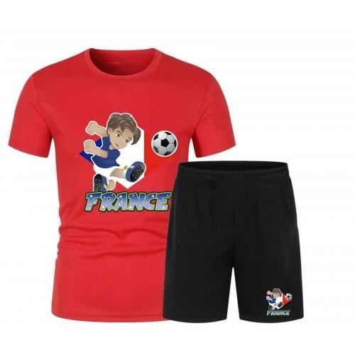Ensemble de foot Maillot et Short d'un Footballeur enfant rouge - 3/4 ans - Rouge