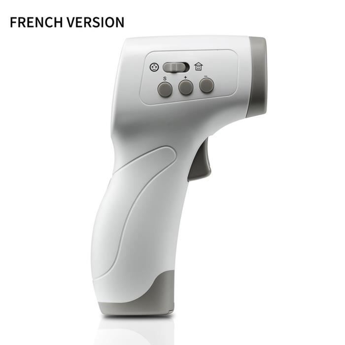 Thermomètre frontal haute précision pour adulte et bébé - Version française - Conception rétroéclairée