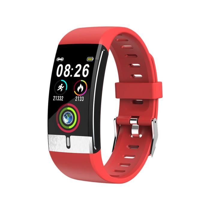 Montre intelligente Smart Fitness Bracelet IP68 étanche fréquence cardiaque pression oxygène moniteur de santé bracelet - ROUGE