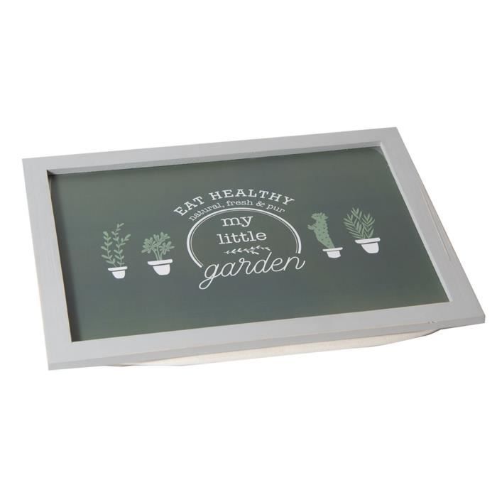 Service de table - Plateau de lit Little Market - L. 43 x l. 32 cm - Gris