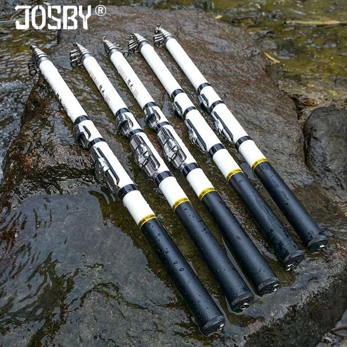 BNTTEAM Canne à Pêche Baitcasting 2.1M 6 Sections Fibre Carbone - Combo Voyage Avec Moulinet