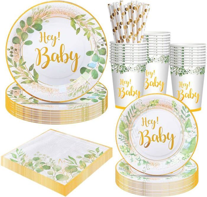 130Pcs Baby Shower Décoration Vert Sauge, 4 Boîte Ballon Baby Shower Et 130Pcs Baby Shower Décoration Vert Sauge, 4 Boîte Ballon Baby Shower Et